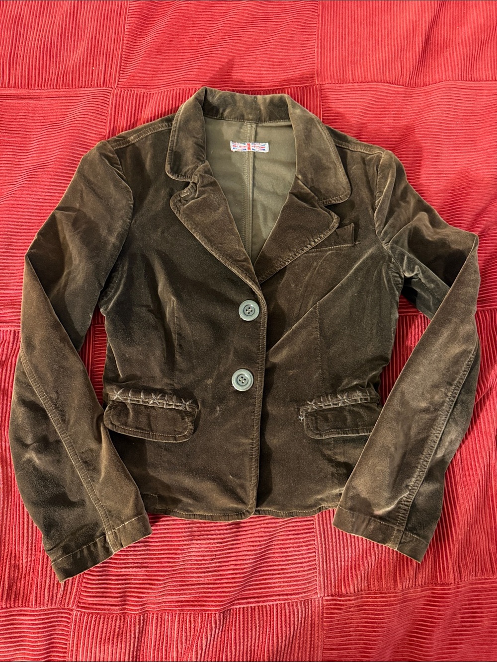Hudson Women’s Brown Velvet Blazer Jacket